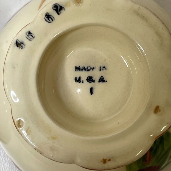 Lot of 2 Franciscan Apple Pattern Hand Painted Sherbet Dessert Cups USA Stamp - Picture 8 of 9